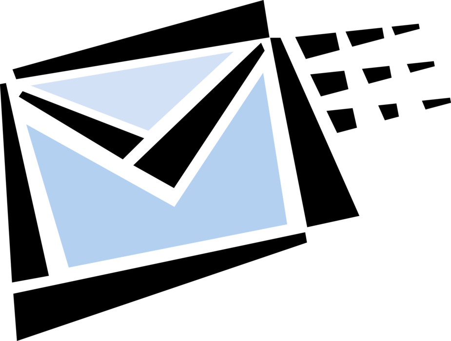 Vector Illustration of Post Office Mail or Postal Airmail Letter Envelope Correspondence