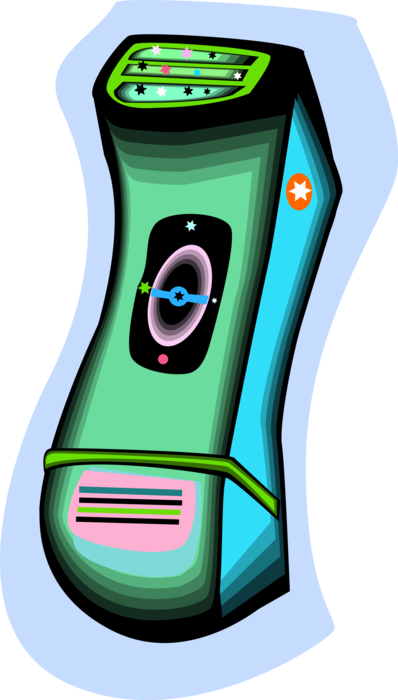Vector Illustration of Personal Grooming and Shaving Electric Shaver Razor