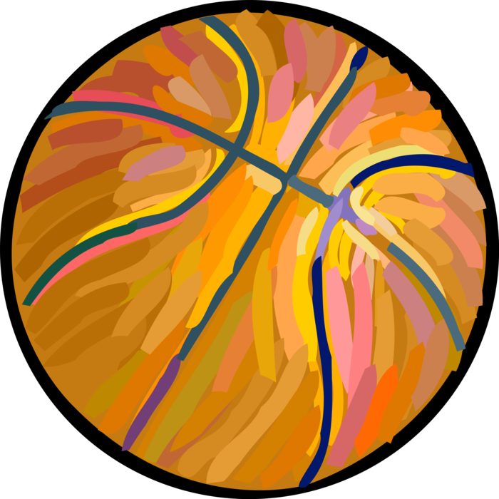 Vector Illustration of Sport of Basketball Game Sports Ball