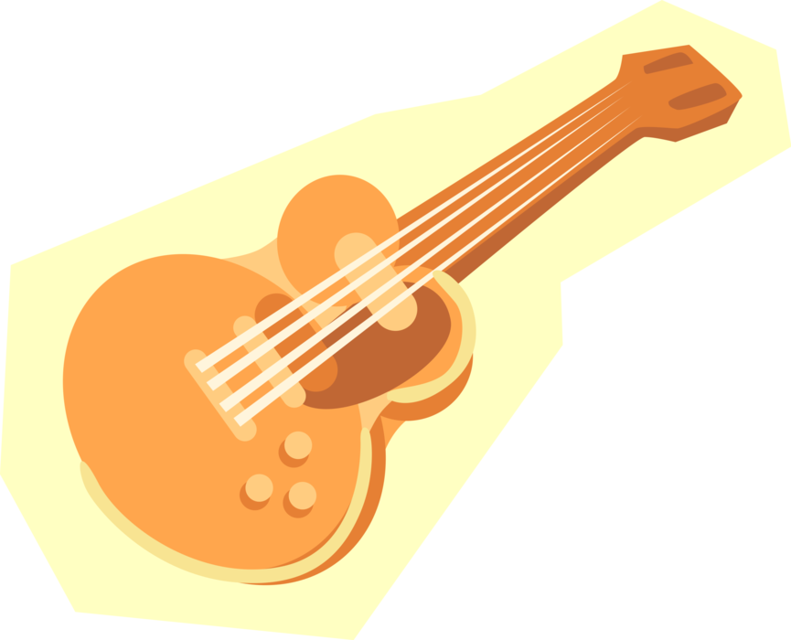 Vector Illustration of Electric Guitar Stringed Musical Instrument