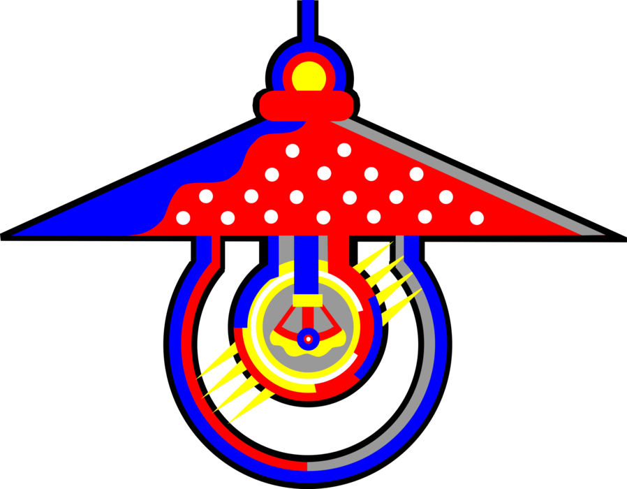 Vector Illustration of Electric Light Fixture