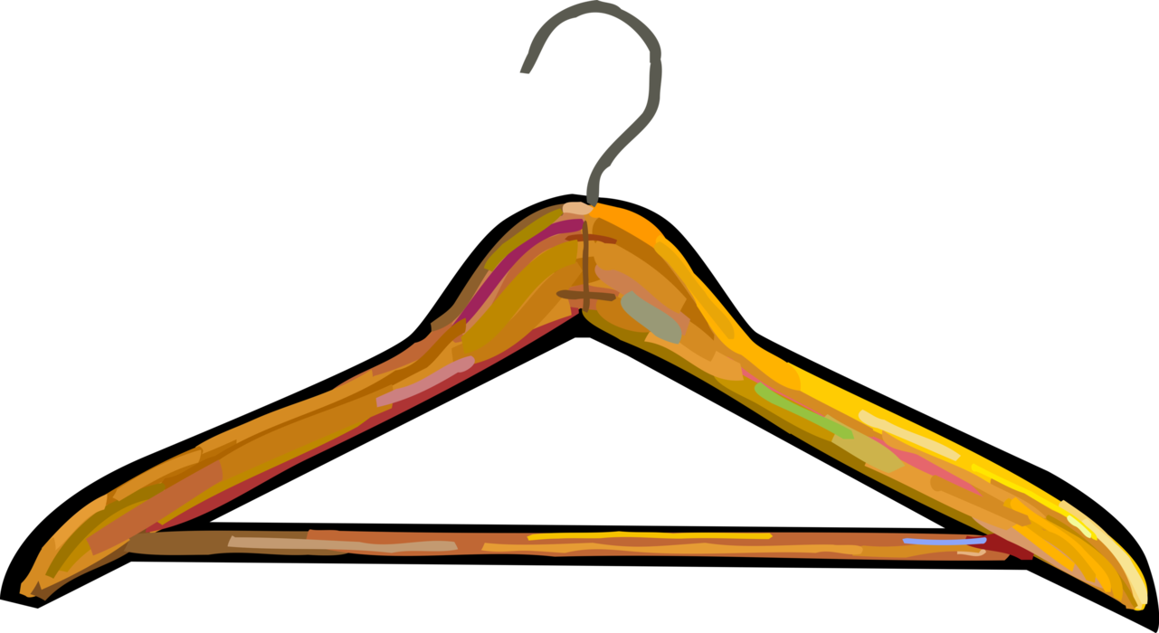 Vector Illustration of Clothes Hanger or Coat Hanger