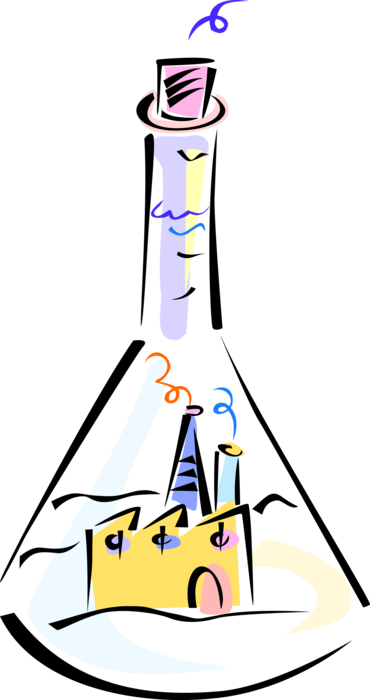 Vector Illustration of Test Tube or Culture Tube Laboratory Glassware