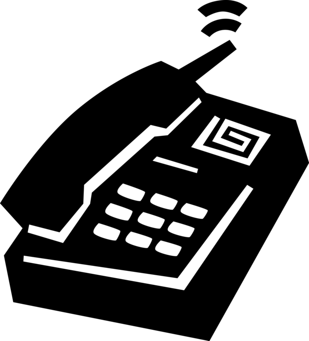 Vector Illustration of Office Telephone Provides Essential Business Telecommunications Services