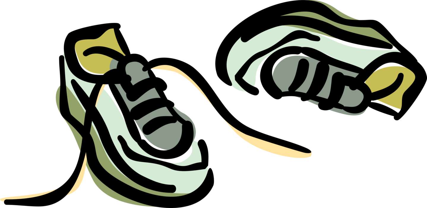 Vector Illustration of Athletic Sports Sneaker Running Shoe Footwear