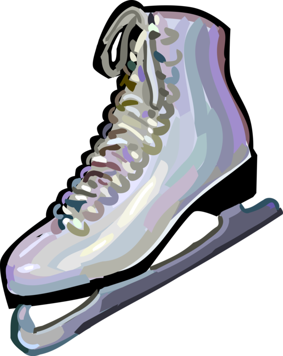 Vector Illustration of Sport of Figure Skating Ice Skate