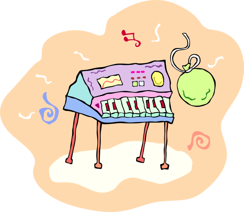 Vector Illustration of Piano Keyboard Musical Instrument