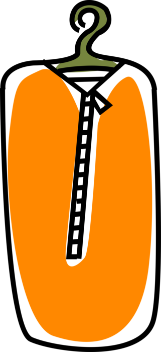 Vector Illustration of Clothes Hanger Garment Bag with Zipper