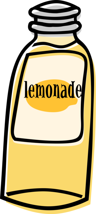 Vector Illustration of Bottle of Lemonade Juice