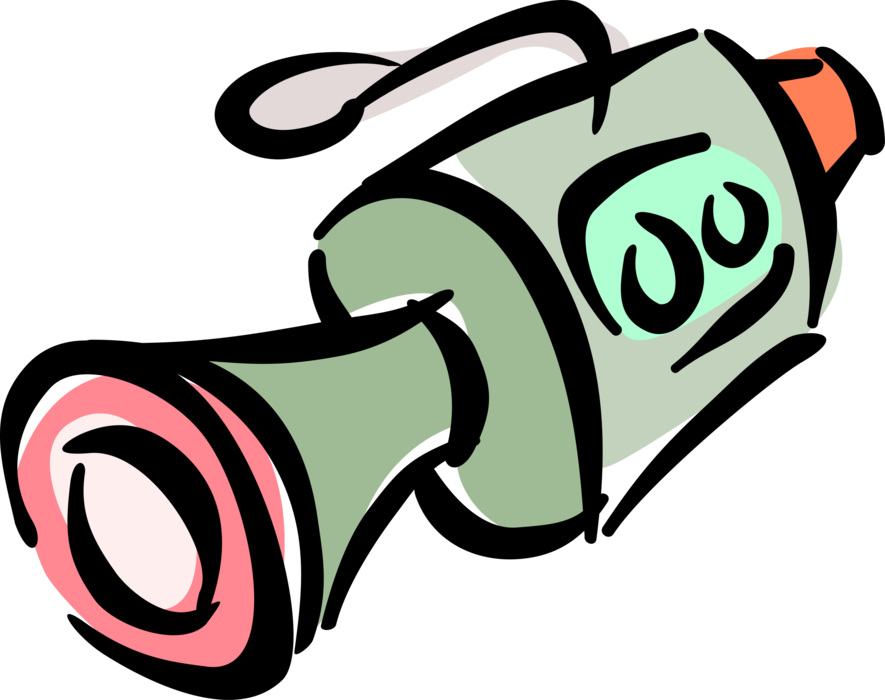 Vector Illustration of Videocamera Camcorder Video Camera Photographic Equipment