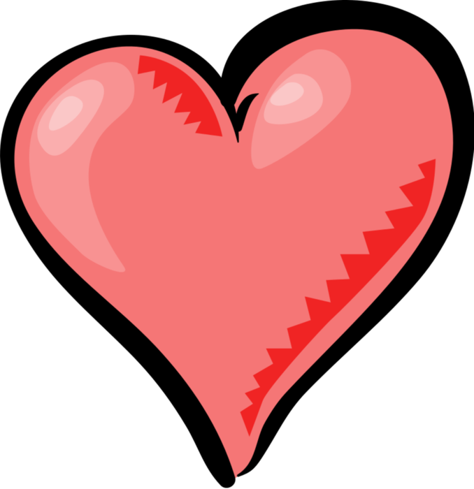 Vector Illustration of Valentine's Day Sentimental Love Heart Expression of Affection