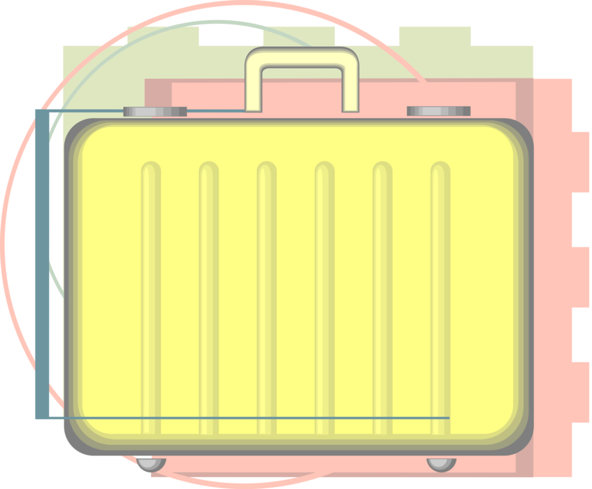 Vector Illustration of Metal Briefcase or Suitcase Luggage