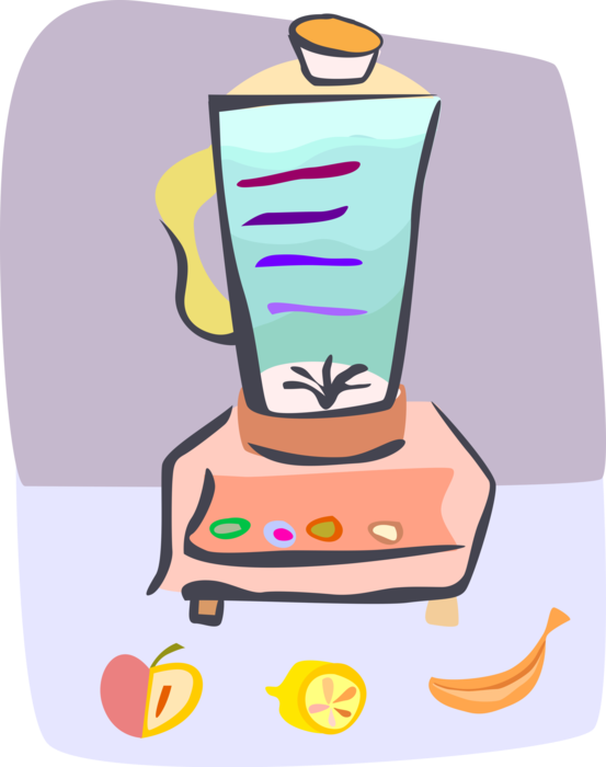 Vector Illustration of Kitchen Appliance Mixer, Blender, Food Processor