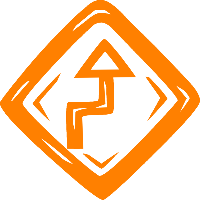 Vector Illustration of Traffic Highway and Road Sign Arrow Indicates Direction