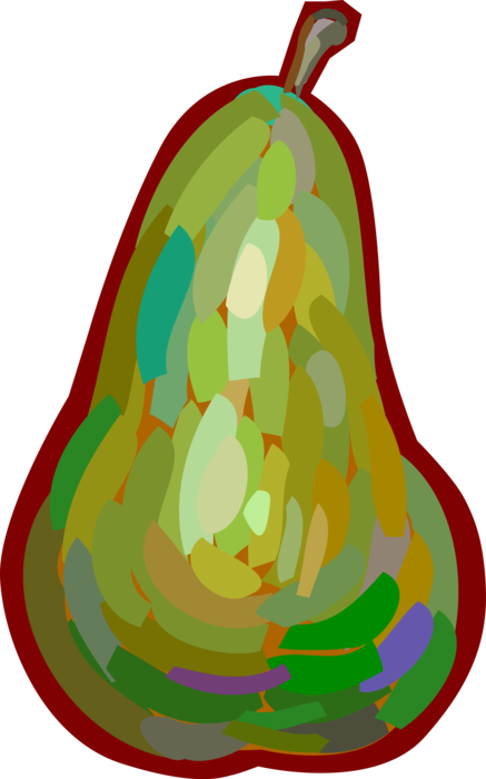 Vector Illustration of Pomaceous Edible Fruit Pear