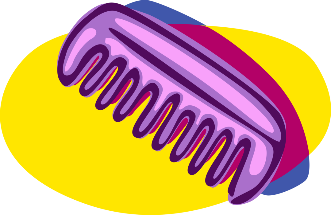 Vector Illustration of Personal Grooming Hair Comb