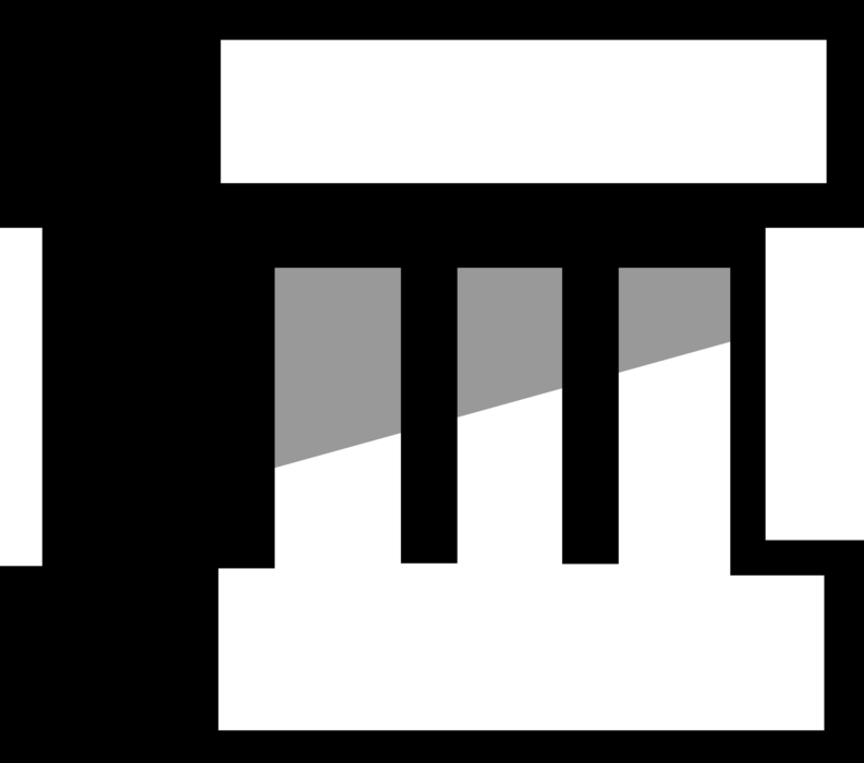 Vector Illustration of Building Architecture with Columns