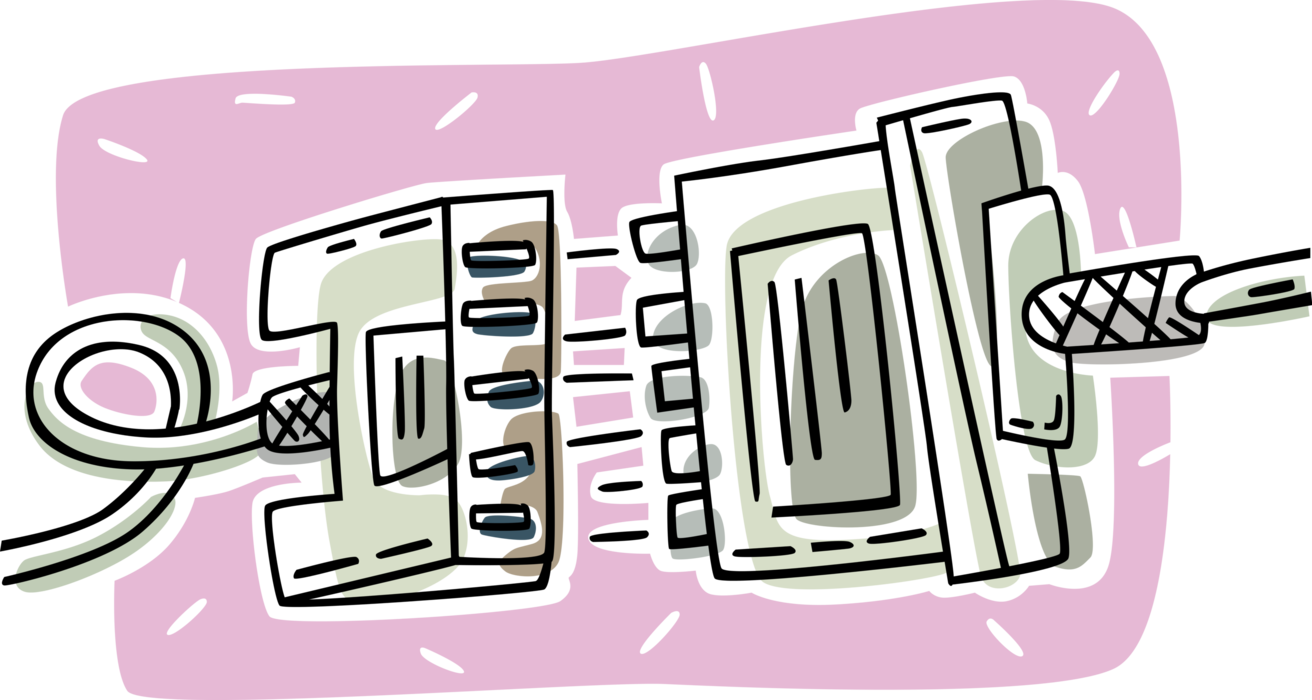 Vector Illustration of Computer Peripheral Connection Cables