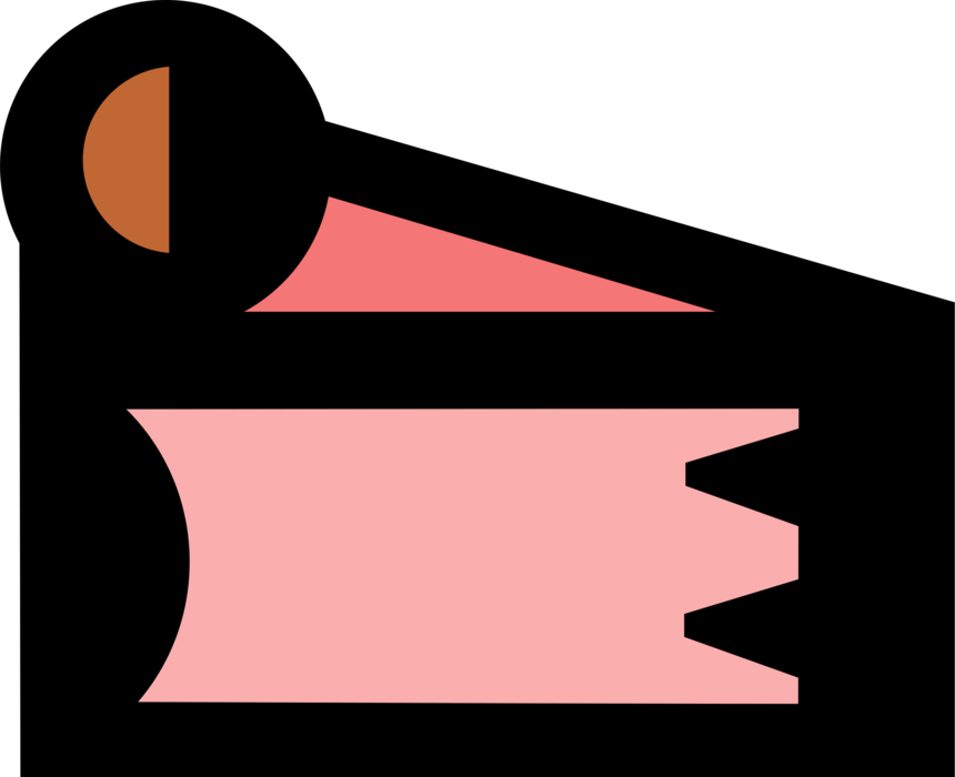 Vector Illustration of Slice of Dessert Cake with Cherry Fruit