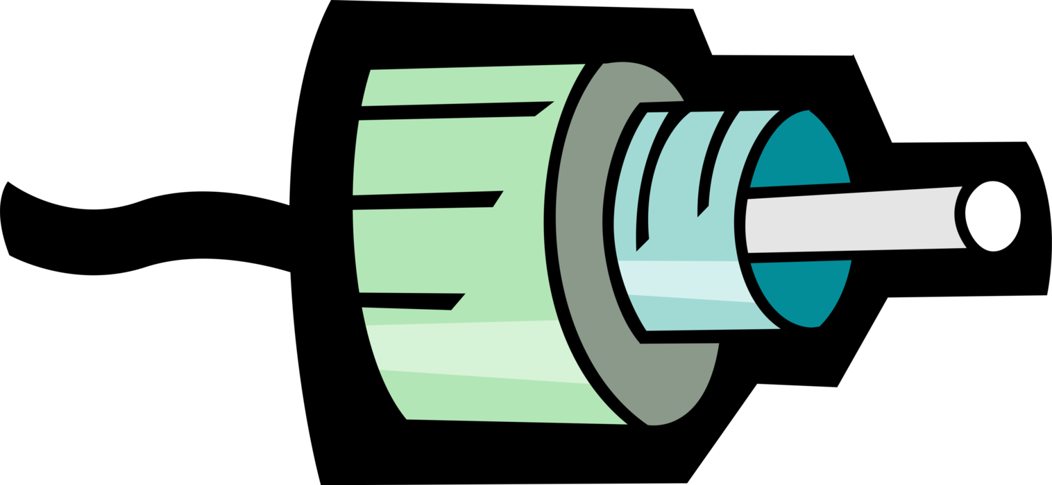 Vector Illustration of Coax Cable Connector