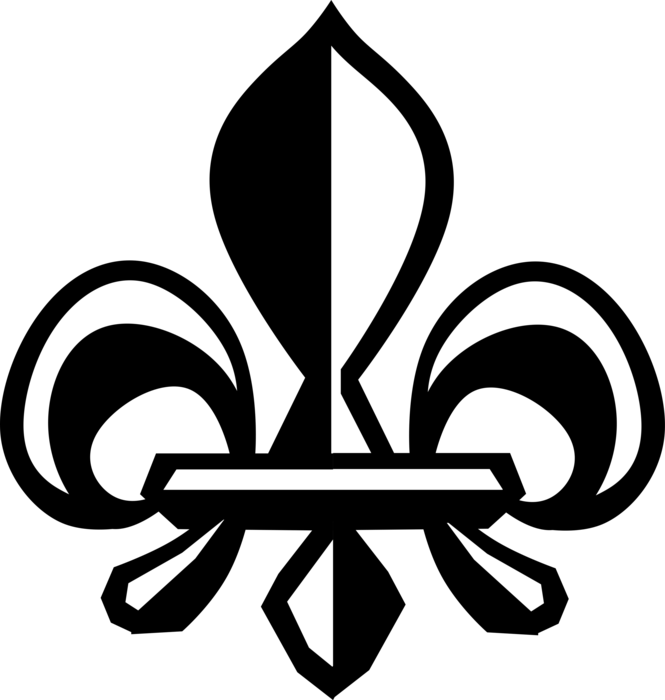Vector Illustration of Fleur-De-Lis Stylized Lily used in Religious, Political, Artistic, Emblematic, French Heraldry