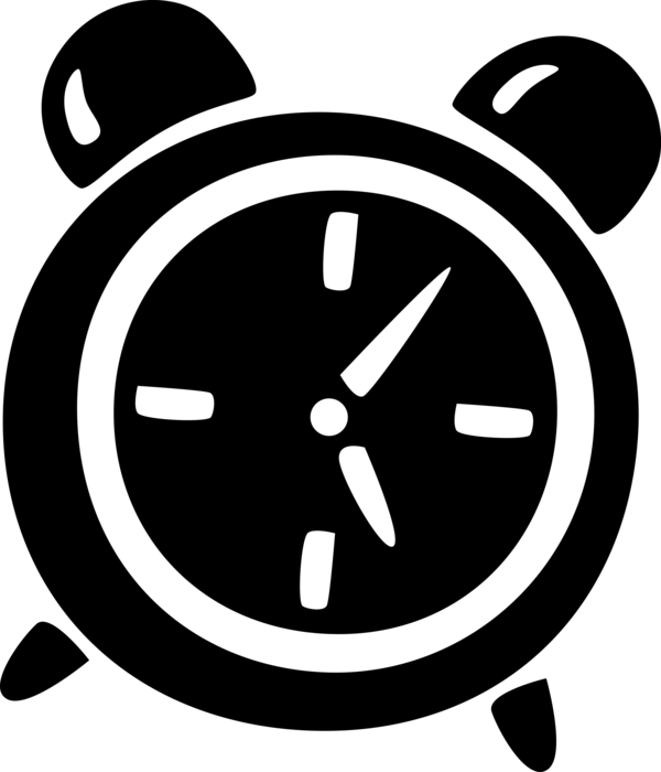 Vector Illustration of Alarm Clock Ringing Its Morning Wake-Up Call