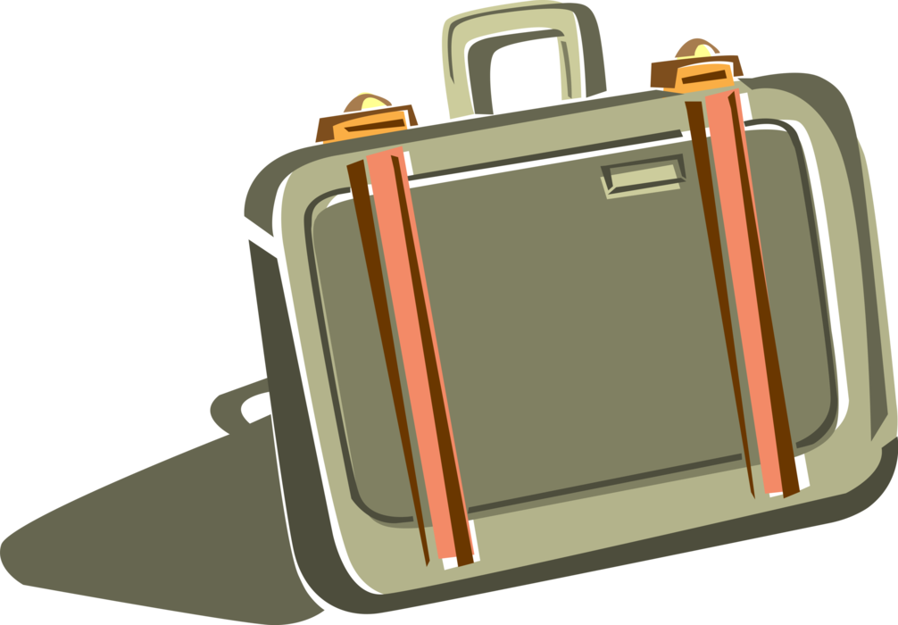 Vector Illustration of Travel Baggage Suitcase Luggage