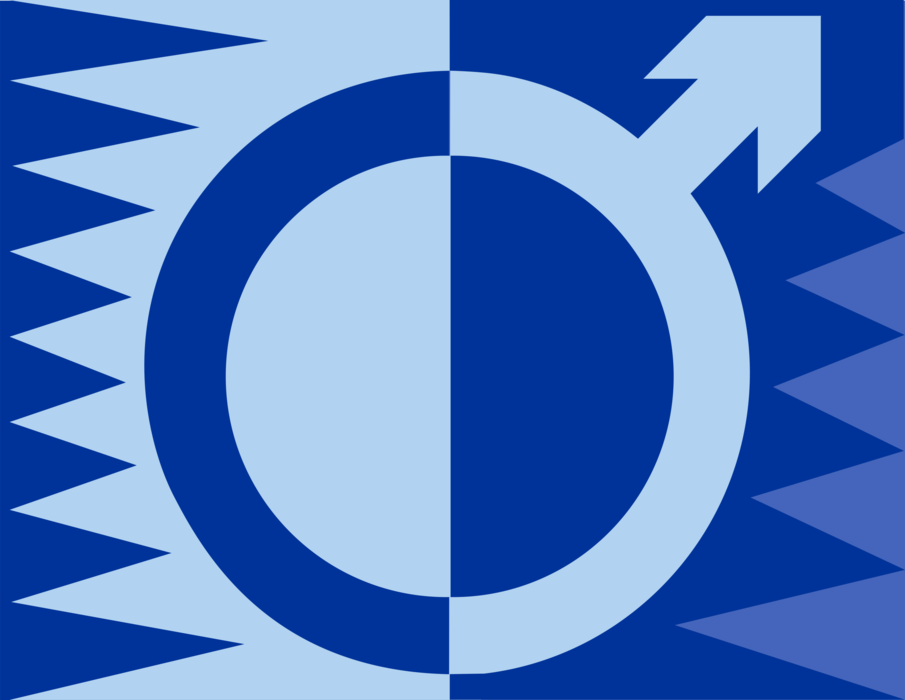 Vector Illustration of Male Sex Gender Mars Symbol