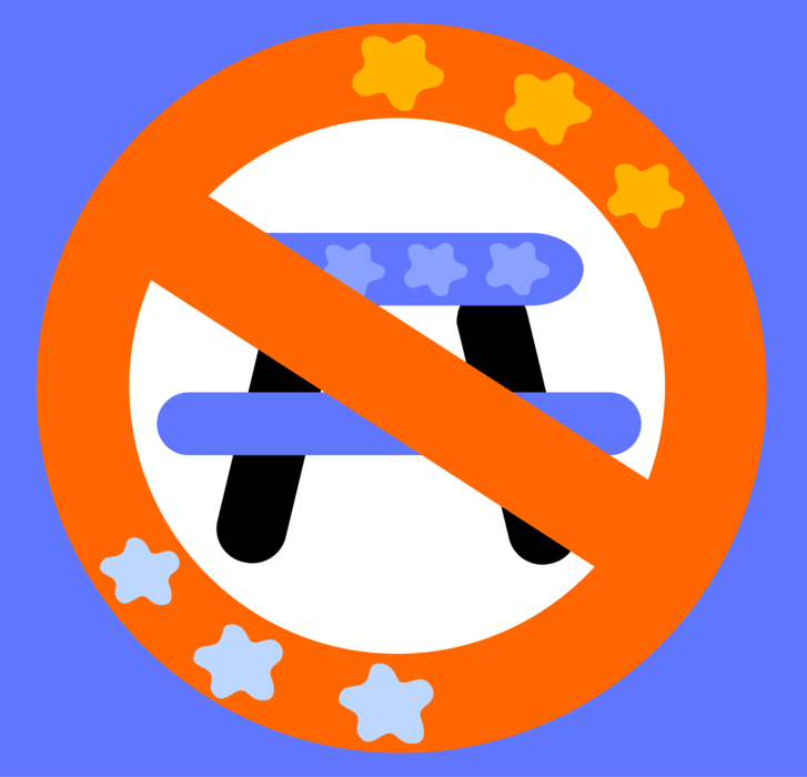 Vector Illustration of No Picnicking Allowed Warning Sign