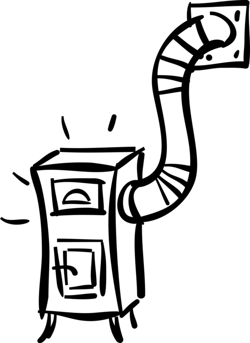 Vector Illustration of Home Furnace for High-Temperature Heating