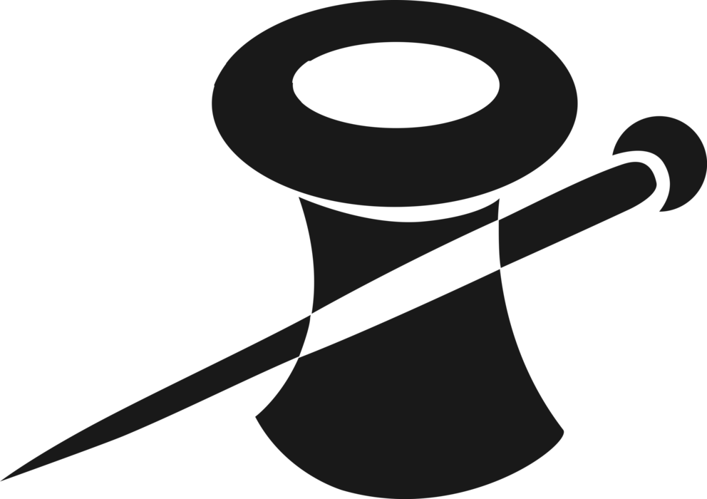 Vector Illustration of Magician's Magic Hat and Wand