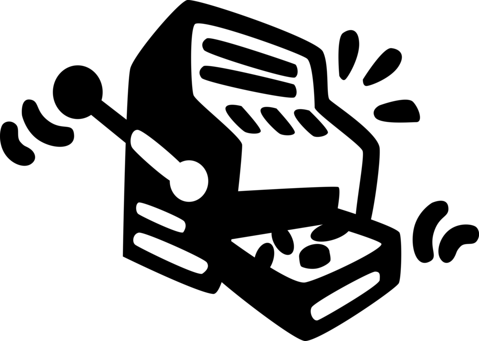 Vector Illustration of Cash Register for Registering and Calculating Retail Sales Transactions