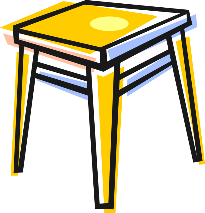 Vector Illustration of Common Household Furniture Table