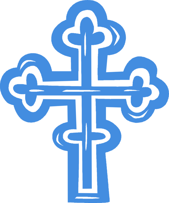 Vector Illustration of Christian Religion Orthodox Religious Crucifix Cross Symbol of Death and Resurrection of Jesus Christ