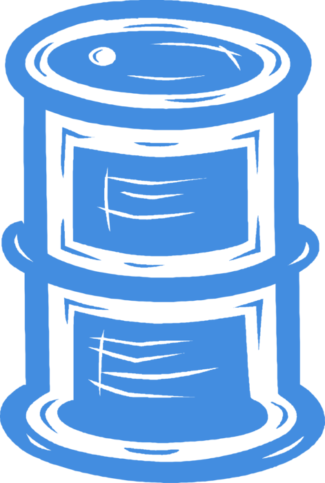 Vector Illustration of Crude Petroleum Oil Barrel or Oil Drum