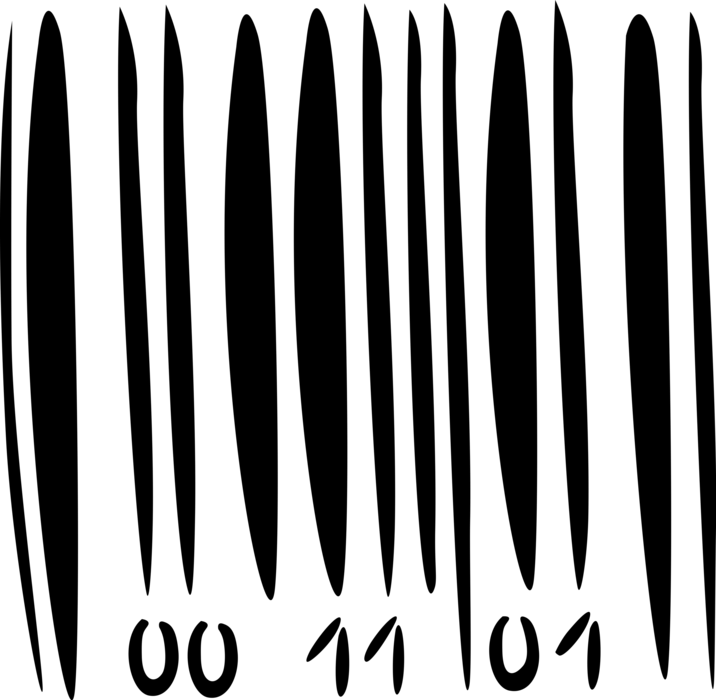 Vector Illustration of Universal Product Code UPC Barcode for Tracking Trade Items