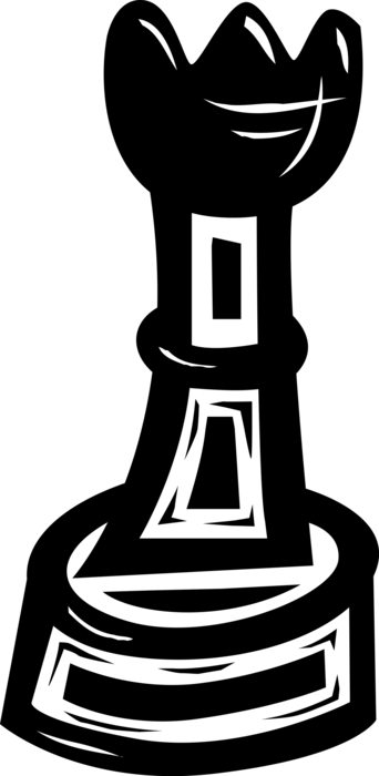 Rook Chess Piece. Black Castle Figure. G Graphic by microvectorone ·  Creative Fabrica
