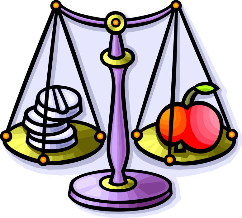 Vector Illustration of Healthy Food Diet Weigh Scale with Medicine Medication and Apple Fruit