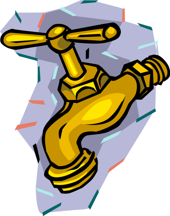 Vector Illustration of Sink Water Faucet Spigot