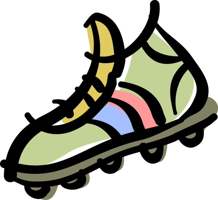 Vector Illustration of Athletic Footwear Sports Cleats