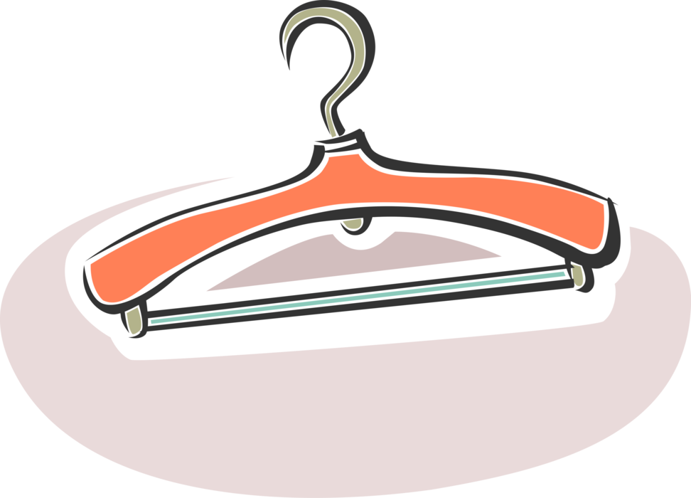 Vector Illustration of Clothes Hanger or Coat Hanger