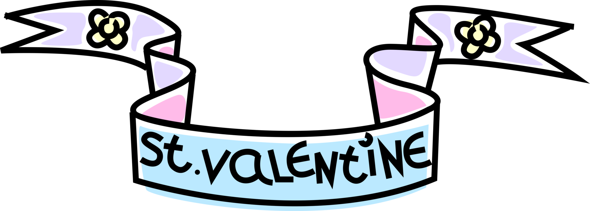 Vector Illustration of Valentine's Day Banner Expresses Sentimental Affection 