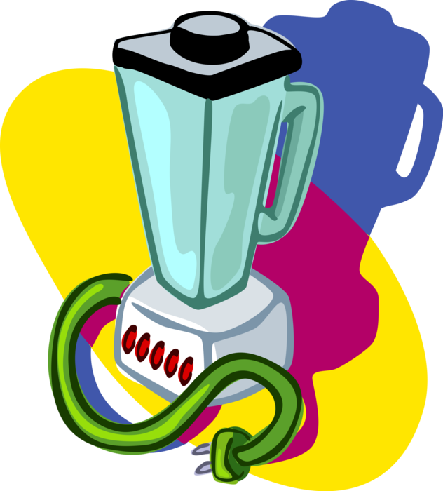 Vector Illustration of Kitchen Appliance Electric Food Blender
