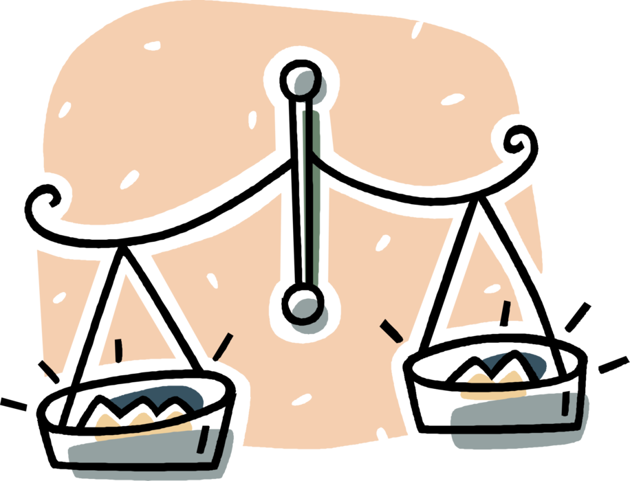 Vector Illustration of Weigh Scale Force-Measuring Device for Weight Measurement