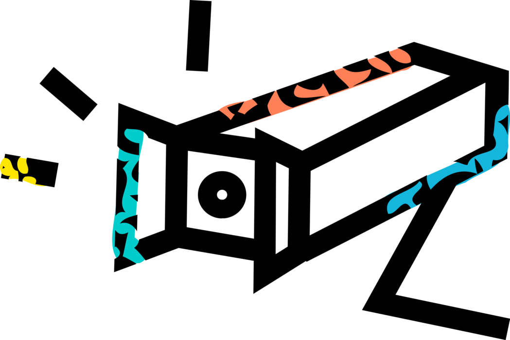 Vector Illustration of Video Security Surveillance Camera Closed-circuit Television (CCTV)