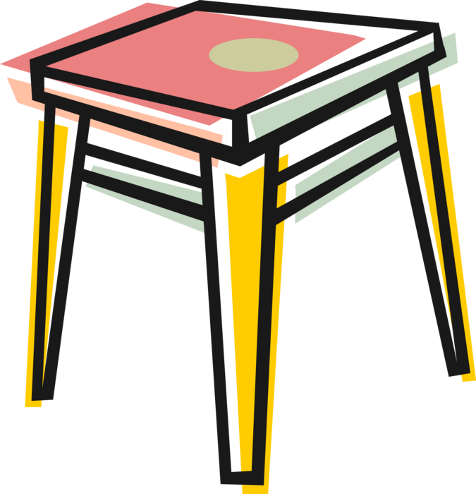 Vector Illustration of Common Household Furniture Table