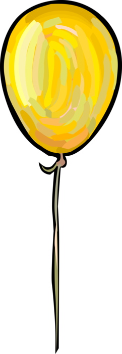 Vector Illustration of Party Balloon Helps Partygoers Celebrate Special Occasion