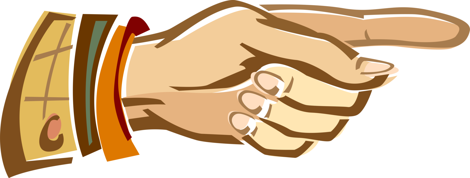 Vector Illustration of Hand and Pointing Finger