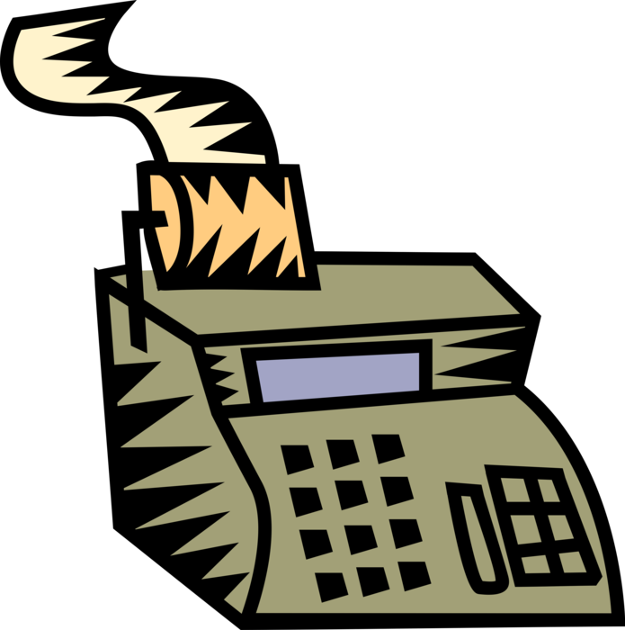 Vector Illustration of Cash Register for Registering and Calculating Retail Sales Transactions