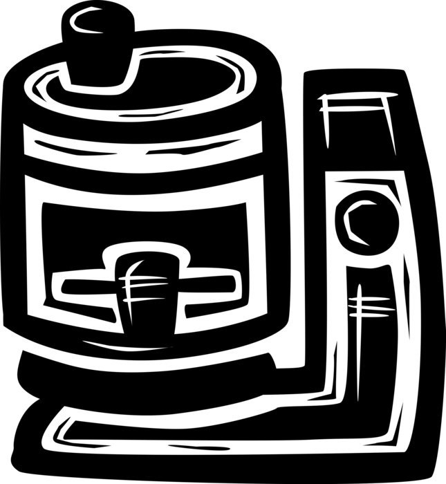 Vector Illustration of Household Coffee Maker Brewing Coffee